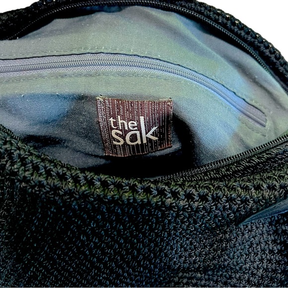The Sak brand shoulder bag in black woven knit medium size great condition - Picture 6 of 7